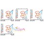 Gnome Birthday Number-3 Applique Design Pattern-2