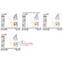 Gnome Birthday Number-1 Applique Design Pattern-2