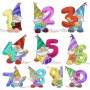 Gnome Birthday Numbers Embroidery Design Bundle-1