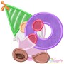 Gnome Birthday Numbers Applique Design Bundle-2