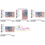 Fish American Flag Embroidery Design Pattern-2