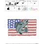 Fish American Flag Embroidery Design Pattern-3