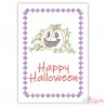 Happy Halloween Pumpkin Greeting Card Embroidery Design- 1