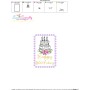 Cardstock Embroidery Design Pattern- Floral Birthday Cake Greeting Card-2