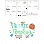 Blessed Teacher Back To School Lettering Embroidery Design Pattern-3