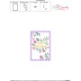 Cardstock Embroidery Design Pattern- Happy Birthday Floral Greeting Card-2