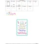 Cardstock Embroidery Design Pattern- Happy Birthday Cake Greeting Card-2