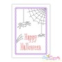 Cardstock Embroidery Design Pattern- Happy Halloween Spider And Web-1