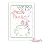 Halloween Cardstock Embroidery Design Pattern- Hocus Pocus Gnome Witch-1