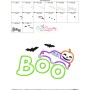 Halloween Monster Truck Pumpkin Boo Applique Design Pattern-3