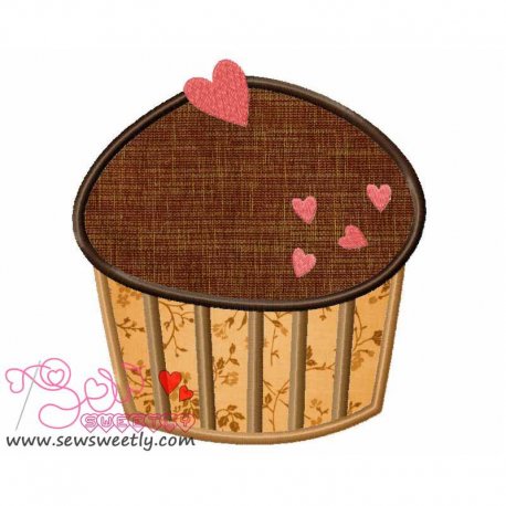 Lovely Cupcake-2 Applique Design Pattern-1