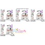 Halloween Truck Cat And Ghost Applique Design Pattern-2