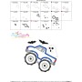 Halloween Monster Truck Ghost Applique Design Pattern-3