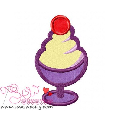 Ice Cream Cup-1 Applique Design Pattern-1
