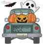 Halloween Trucks Filled Stitch Embroidery Design Bundle-7