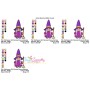 Halloween Girl Gnome Broom Embroidery Design Pattern-2