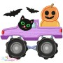 Halloween Trucks Applique Design Bundle-11