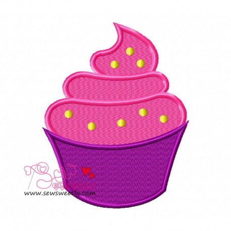 Ice Cream Cup Embroidery Design Pattern-1