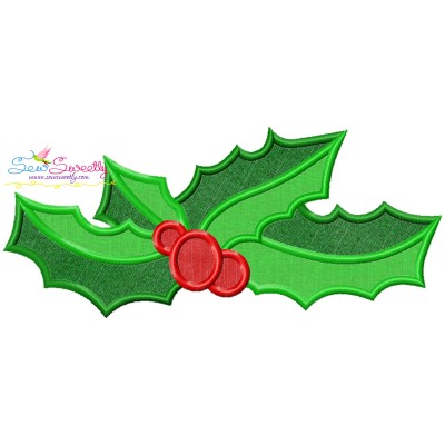 Christmas Holly Leaves-5 Applique Design Pattern-1