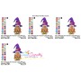 Halloween Girl Gnome Candy Embroidery Design Pattern-2