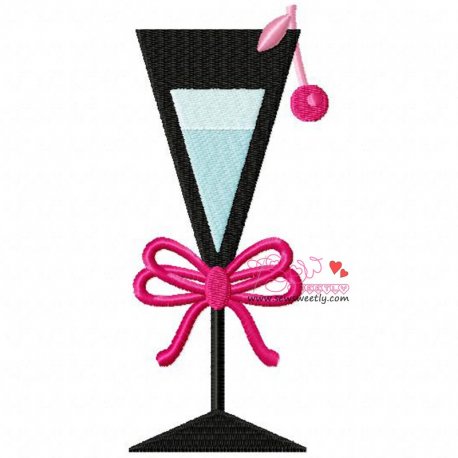 Cocktail Drink-4 Embroidery Design Pattern-1