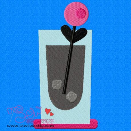 Cocktail Drink-2 Embroidery Design Pattern-1