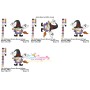Halloween Gnome Broom Embroidery Design Pattern-2