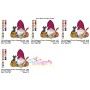 Halloween Gnome Pumpkins And Broom Embroidery Design Pattern-2