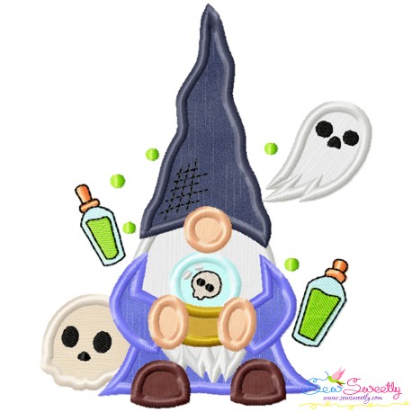 Halloween Gnome Potion Applique Design Pattern