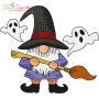 Halloween Gnomes Embroidery Design Bundle Filled Version-8