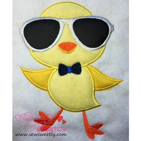 Chick Glasses Applique Design Pattern-1