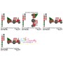 Tractor With Christmas Tree Embroidery Design Pattern-2