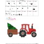 Tractor With Christmas Tree Embroidery Design Pattern-3