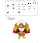 Pilgrim Turkey Bonnet Embroidery Design Pattern-3
