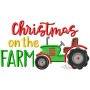 Christmas On The Farm Tractor Applique Design Pattern-1