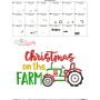 Christmas On The Farm Tractor Applique Design Pattern-3