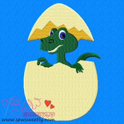 Baby Dragon Embroidery Design Pattern-1