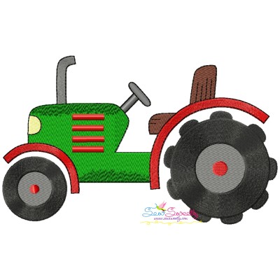 Christmas Tractor Embroidery Design Pattern-1
