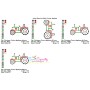 Christmas Tractor Applique Design Pattern-2