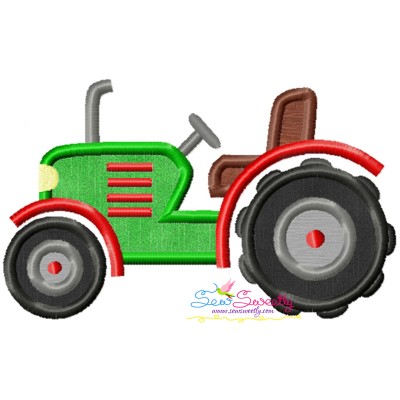 Christmas Tractor Applique Design Pattern-1