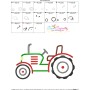 Christmas Tractor Applique Design Pattern-3