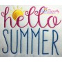 Hello Summer Lettering Embroidery Design Pattern-4
