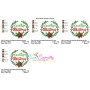 Country Christmas Wreath Embroidery Design Pattern-2