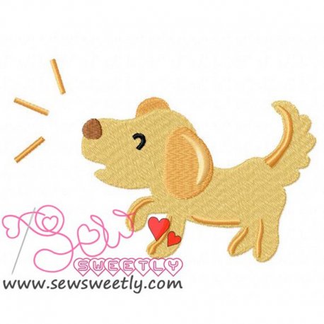 Barking Dog Embroidery Design- 1