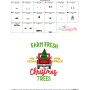 Farm Fresh Christmas Trees Truck Embroidery Design Pattern-3