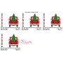 Red Truck With Christmas Tree Embroidery Design Pattern-2