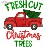 Fresh Cut Christmas Trees Truck Embroidery Design- 1