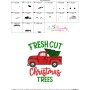 Fresh Cut Christmas Trees Truck Embroidery Design Pattern-3