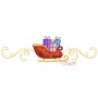 Christmas Border Santa Sleigh Embroidery Design Pattern-1