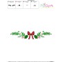 Christmas Border Bow And Leaves Embroidery Design Pattern-3